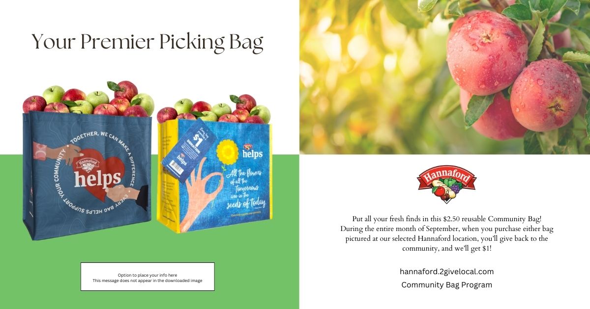 September Image of the Month Hannaford Helps Reusable Bag Program